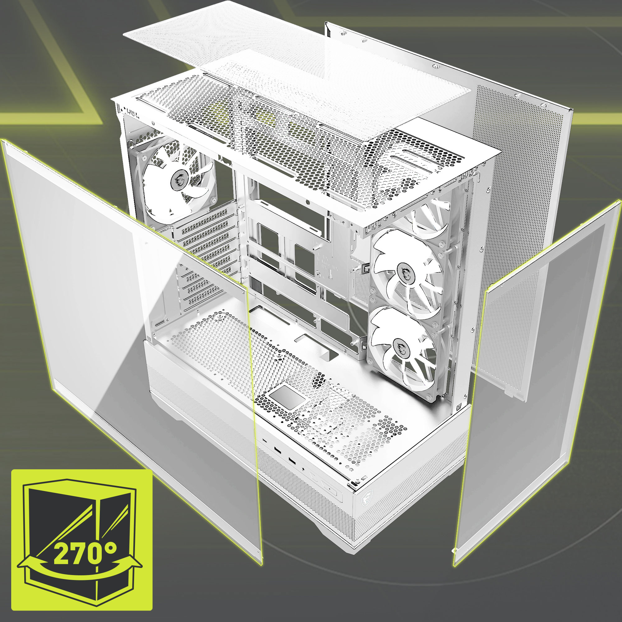 MSI MAG PANO 110R PZ WHITE Computer Case